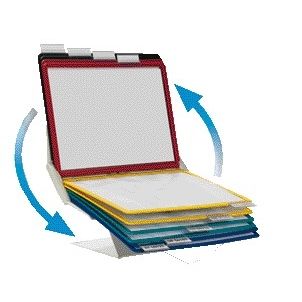 Durable - Support de bureau 5579 Vario Pro avec 10 poches gris