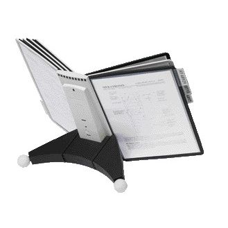 Langlebig – Schreibtischständer 5632 Sherpa mit 10 Taschen schwarz/grau