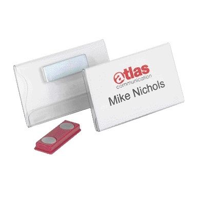 Durable -  Badge  8116 vlak met magneet 40x75mm