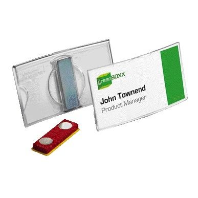 Durable -  Badge 8123 convex met magneet 40x75mm | 25 stuks
