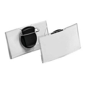 Durable -  Badge  8124 convex met combiklem 40x75mm | 25 stuks