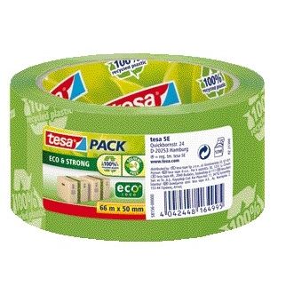 Tesa -  Verpakkingse pack® Eco Strong 66mx50mm groen bedrukt