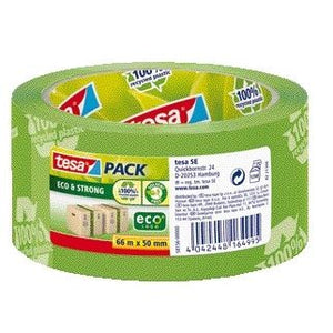 Tesa -  Verpakkingse pack eco 66mx50mm gr bedrukt