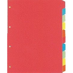 Kangaro - Onglets 4 trous PE410 10 pièces carton assorti