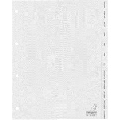 Kangaro - Onglets 4 trous G412J 12 pièces mois gris PP | 25 pièces