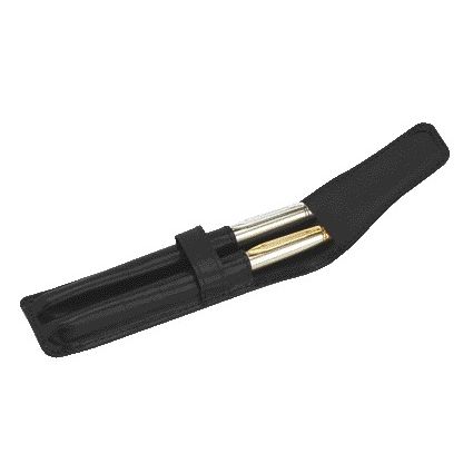 Van der Spek - Trousse 212 2 pièces cuir fleur noir