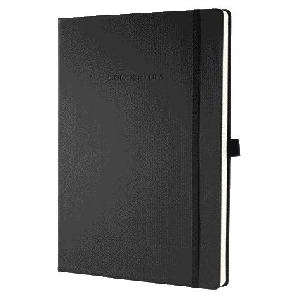 Sigel - Carnet Conceptum Pure A4 ligne noir | 5 pièces