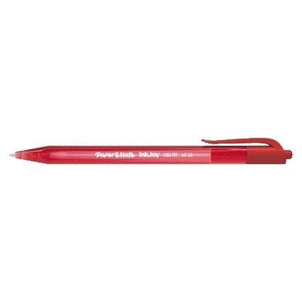 Paper Mate - Stylo bille Inkjoy 100RT moyen rouge | 20 pièces
