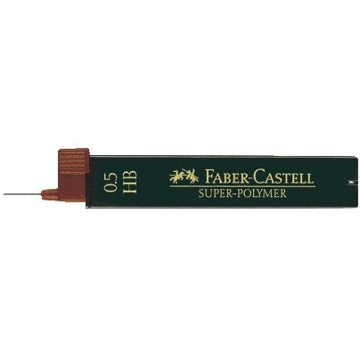 Faber Castell - Mine de crayon Faber-Castell HB 0,5mm tube super-polymère de 12 pièces