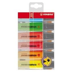 Stabilo -  BOSS ORIGINAL, markeerstift, etui met 6 kleuren