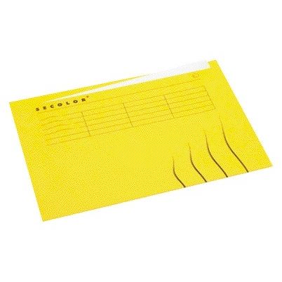 Jalema – Faltmappe mit Markenetikett A4, 100 % recycelter Karton, 250 g, Gelb