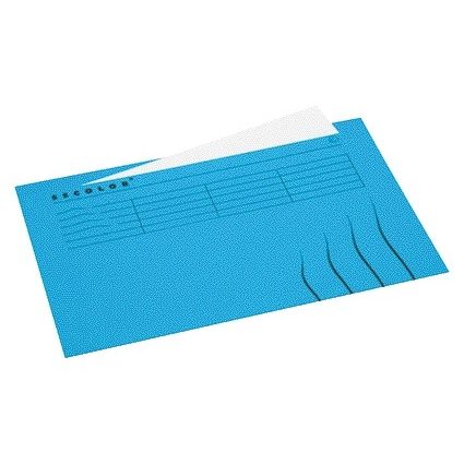 Jalema - Dossier pliant avec onglet marque Folio 100% carton recyclé 250gr Bleu | 25 pièces