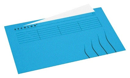 Jalema - Dossier pliant avec onglet marque Folio 100% carton recyclé 250gr Bleu | 25 pièces