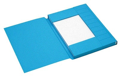 Jalema -  Dossiermap A4 3 kleppen 100% gerecycled karton 250 gr blauw