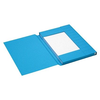 Jalema - Classeur folio 3 rabats 100% carton recyclé 250 gr bleu | 125 pièces
