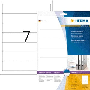 HERMA -  Rugetiket 8620 smal 38x192mm zelfklevend wit