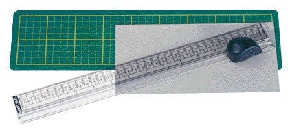 Alco -  Snijliniaal  met mat 38x10cm