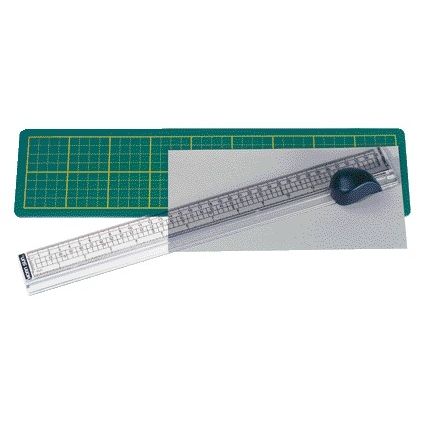 Alco -  Snijliniaal  met mat 38x10cm