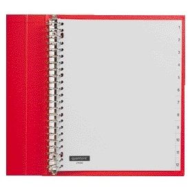 Quantore - Onglets 23 trous 1-12 numérotés extra larges PP