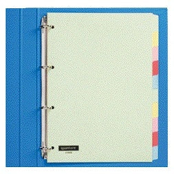 Quantore - Onglets 4 trous 10 pièces carton assorti | 25 pièces