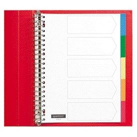Quantore - Onglets 23 trous 5 pièces assortiment d'onglets PP