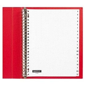 Quantore - Onglets 23 trous 20 parties avec alphabet blanc PP | 10 pièces
