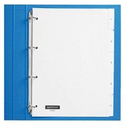 Quantore -  Tabbladen 4-gaats 5-delig met venster wit PP | 25 stuks