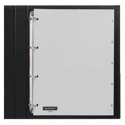 Quantore -  Tabbladen 4-gaats 1-5 genummerd grijs PP