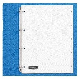 Quantore - Onglets 4 trous 1-5 numérotés blanc PP
