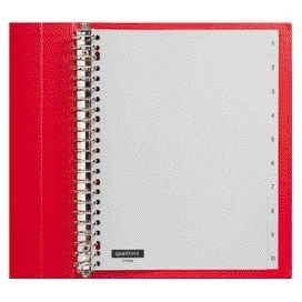 Quantore - Tabs 23 Löcher 1-10 nummeriert graues PP