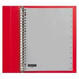 Quantore -  Tabbladen 23-gaats 1-12 genummerd grijs PP