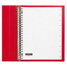 Quantore -  Tabbladen 23-gaats 1-10 genummerd wit PP | 25 stuks