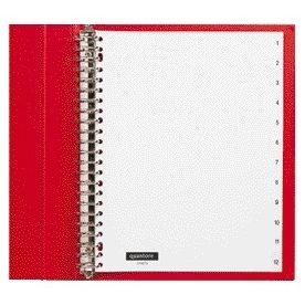 Quantore -  Tabbladen 23-gaats 1-12 genummerd wit PP | 10 stuks