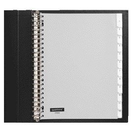 Quantore - Onglets 23 trous 12 pièces avec fenêtre PP gris