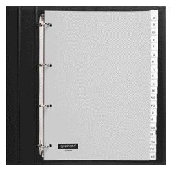 Quantore -  Tabbladen 4-gaats 20-delig met venster grijs PP