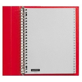 Quantore - Onglets 23 trous 1-100 PP gris numérotés