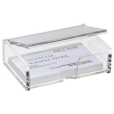 Sigel - Visitenkartenbox VA112 für 80 Karten 90x58mm glasklares Acryl