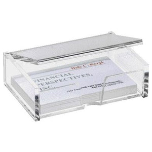 Sigel - Visitenkartenbox VA112 für 80 Karten 90x58mm glasklares Acryl