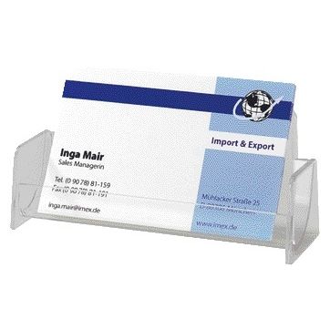 Sigel - Visitenkartenablage VA120 für 50 Karten 94x85mm Hartplastik glasklar | 20 Stück