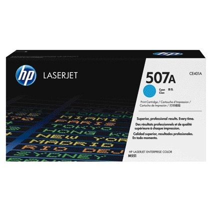 HP -  507A originele cyaan LaserJet tonercartridge