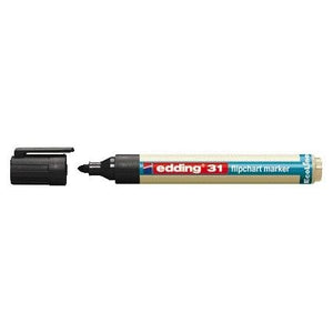 Edding - Filzstift 31 EcoLine für Flipchart rund 1,5-3mm schwarz | 10 Stück