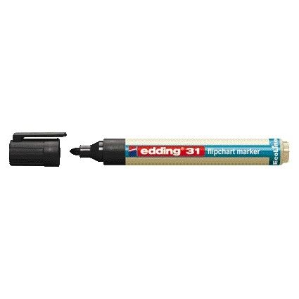 Edding - Feutre 31 EcoLine pour paperboard rond 1,5-3mm noir | 10 pièces