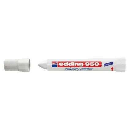 Edding - Feutre 950 marqueur à pâte Industry rond 10mm blanc