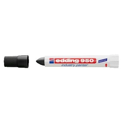 Edding -  Viltstift  950 pastamarker industry rond 10mm zwart | 10 stuks
