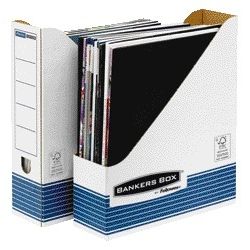 Bankers Box - Système de cassettes pour magazines a4 wt bl | 10 pièces