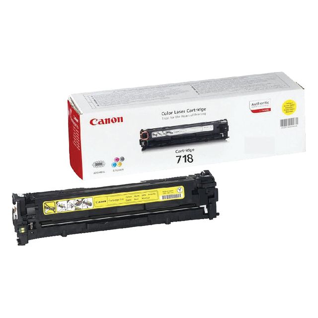 Canon - toner 718, 2.900 pagina's, OEM 2659B002, geel