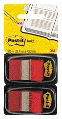 Post-it - Onglets 680 25,4x43,2mm duopack rouge
