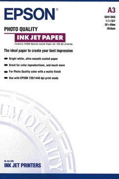 Epson - Papier jet d'encre s041068 a3 104gr