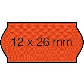 Open-Data - Preisschild 12x26mm C6 permanent fluorrot 1500 Stück