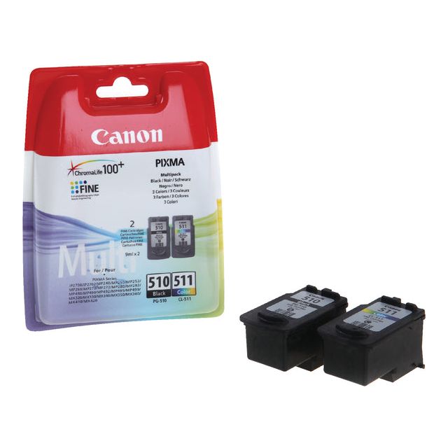 Canon-Inkcartridge Canon PG-510 + Cl-511 Schwarz + Farbe